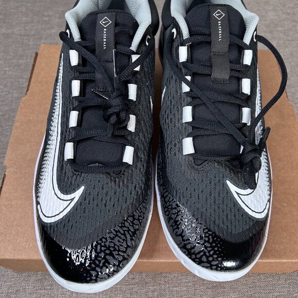 Nike Alpha Huarache Elite 4 Metal Baseball Cleats Men's 9 Black DJ6521-011 - Picture 5 of 13